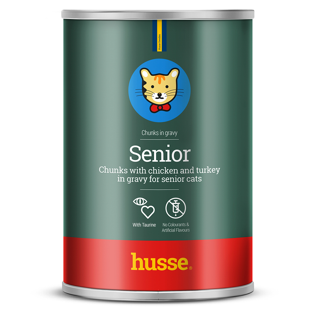 Senior - mięsne kawałki z indykiem dla kota 12x415 g