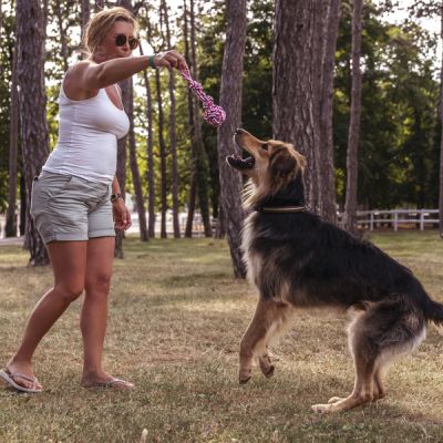 Supeł - zabawka ze skręconej liny
