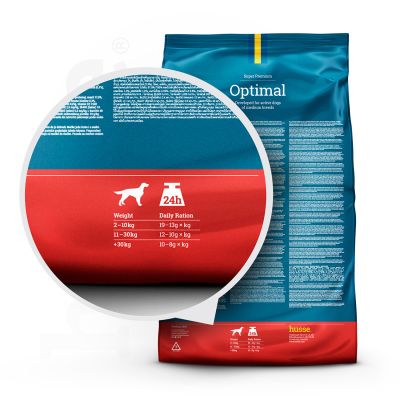 Optimal - karma sucha dla psów dorosłych aktywnych 12 kg