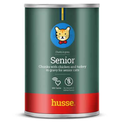 Senior - mięsne kawałki z indykiem dla kota 12x415 g